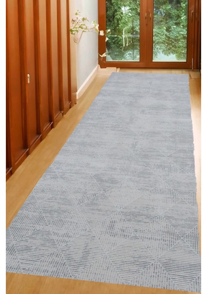 Nepal 1462A Gri-Krem Lazer Kesim Dokuma Taban Kesme Yolluk Koridor-Antre-Mutfak-Oturma Odası-Salon