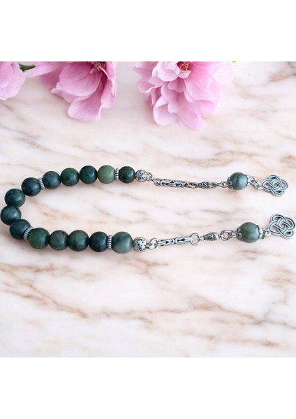 Zaza Tesbih Yeşim Taşı Doğal Taş Sallamalık Tesbih Doğal Taş Tesbih fiyatları