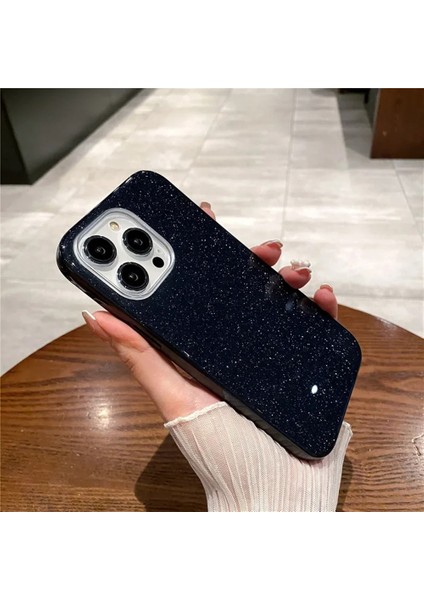 Apple iPhone 13 Pro Kılıf Parlak Simli Muhteşem Görünüm, Sert ve Dayanıklı Iki Katmanlı Ultra Koruma Sert Silikon
