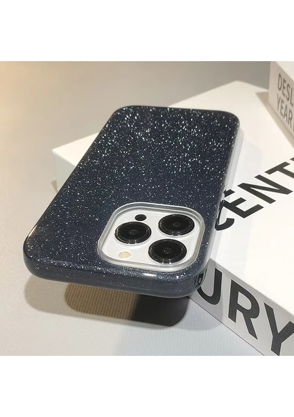 Apple iPhone 13 Pro Kılıf Parlak Simli Muhteşem Görünüm, Sert ve Dayanıklı Iki Katmanlı Ultra Koruma Sert Silikon