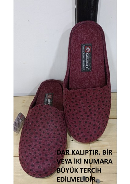 Kadın Kışlık Çıkarabilir Keçe Rahat Taban Ev Bahçe Terliği