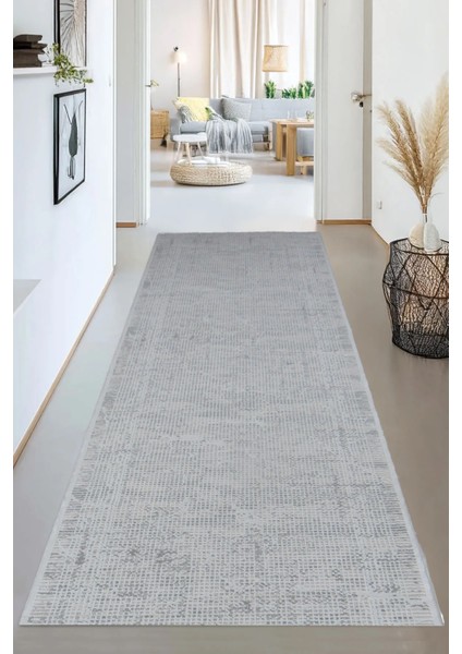 Nepal 5395A Gri-Krem Lazer Kesim Dokuma Taban Kesme Yolluk Koridor-Antre-Mutfak-Oturma Odası-Salon