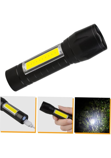 Mini El Feneri Avcı Balıkçı Bekçi Feneri Kamp Feneri Cata Polis Feneri Şarjlı Odak Ayarlı LED Fener fiyatları