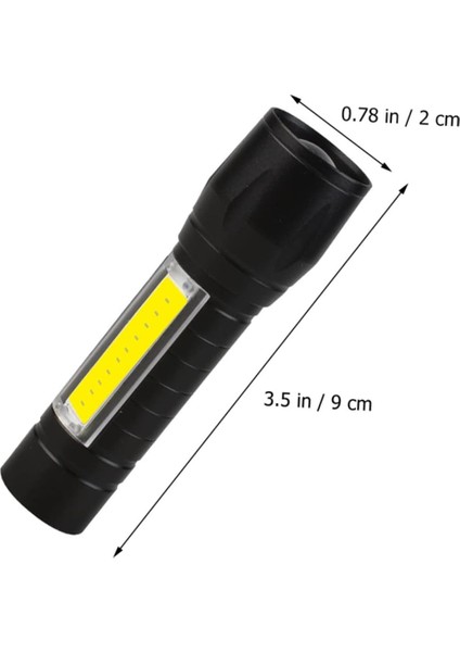 Mini El Feneri Avcı Balıkçı Bekçi Feneri Kamp Feneri Cata Polis Feneri Şarjlı Odak Ayarlı LED Fener fırsatları