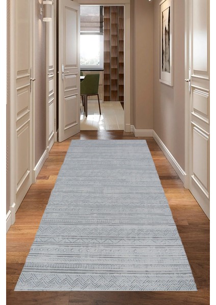 Nepal 5398A Gri-Krem Lazer Kesim Dokuma Taban Kesme Yolluk Koridor-Antre-Mutfak-Oturma Odası-Salon