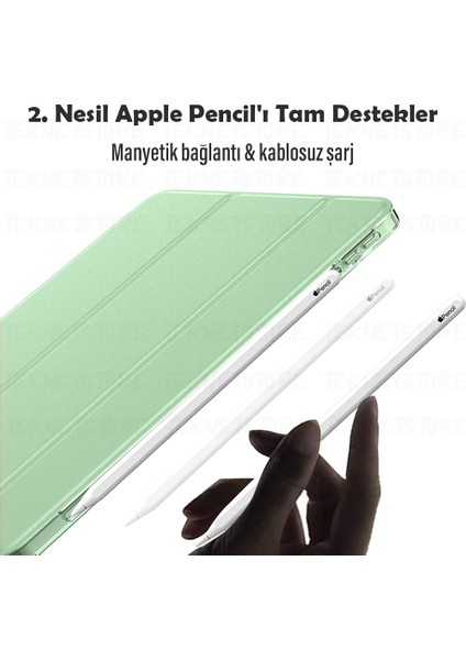 Apple iPad Air 11 / Air 4 5 6 10.9 2020 2022 2024 Kılıf Kapaklı Standlı Uyku Modlu Smart Mıknatıslı Kapak