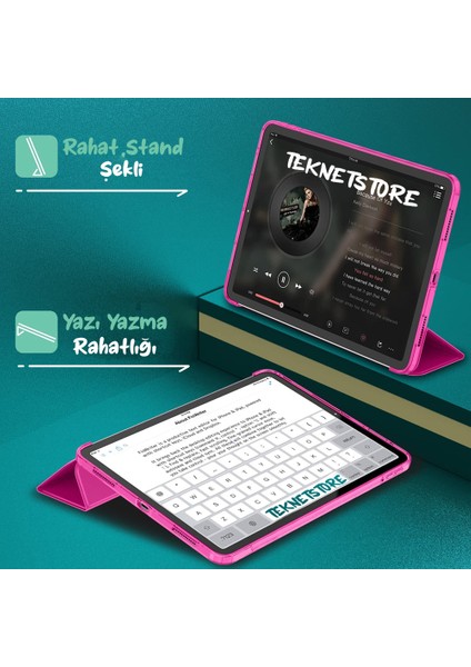 iPad Air 11 / Air 4 5 6 2020 2022 2024 Kılıf Kapaklı Standlı Uyku Modlu Smart Mıknatıslı Kapak