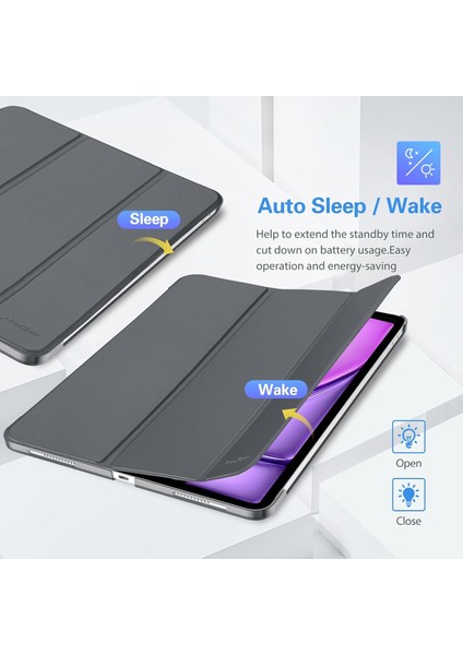 Apple iPad Air 11 / Air 4 5 6 10.9 2020 2022 2024 Kılıf Kapaklı Standlı Uyku Modlu Smart Mıknatıslı Kapak