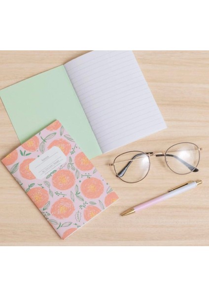 Hocco A6 Defter Çiçek Çizgili
