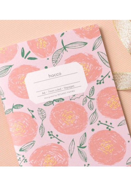 Hocco A6 Defter Çiçek Çizgili