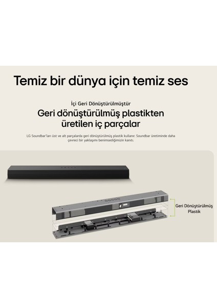 300W 2.1 Adaptive ve Yapay Zeka Destekli Ses, Derin Bas, Oyun Modu, 40 Inç ve Üzeri Tv Uyumlu Monte Edilebilir Soundbar