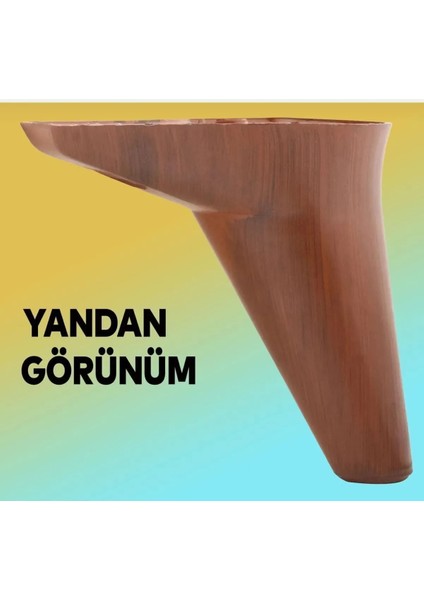 Lüks Mobilya Kanepe Koltuk Tv Ünitesi Baza Yükseltici 12 cm Ahşap Desenli Ayak