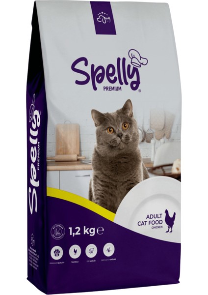 Premium Yetişkin Kedi Maması - Tavuk (1,2kg)