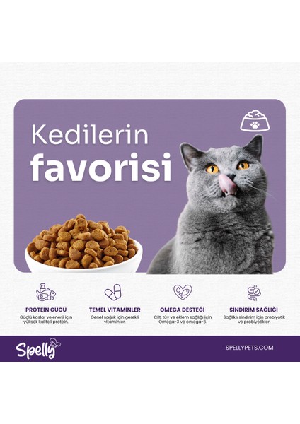 Premium Yetişkin Kedi Maması - Tavuk (1,2kg)