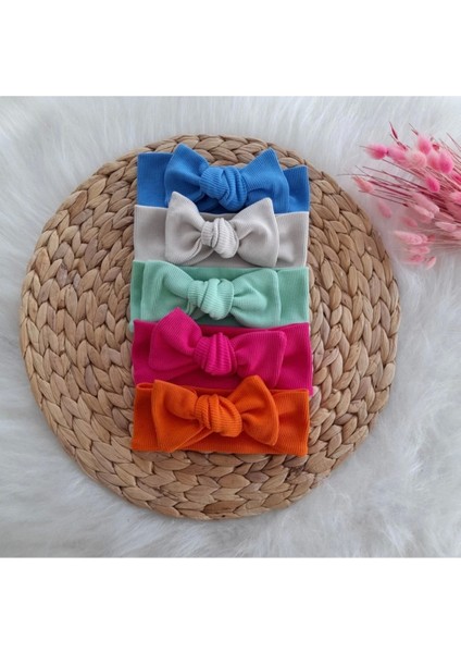 5 Adet Ribana Kız Bebek Bandana Set