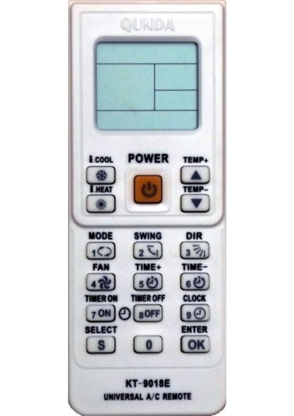 KT9018E Universal Ayarlanabilir Klima Kumanda 4000 Model