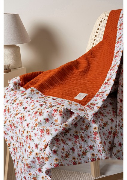 Kırmızı Çiçekli Çift Katlı Tarçın Örgü Pike fiyatları