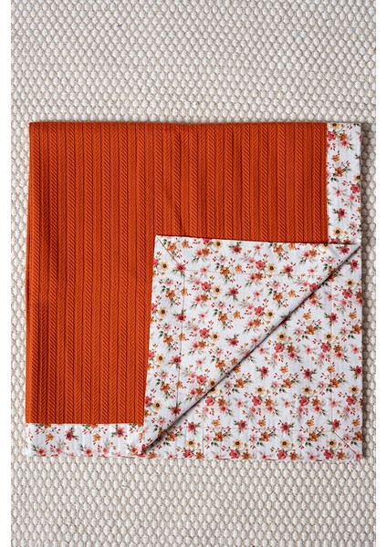 Kırmızı Çiçekli Çift Katlı Tarçın Örgü Pike modelleri