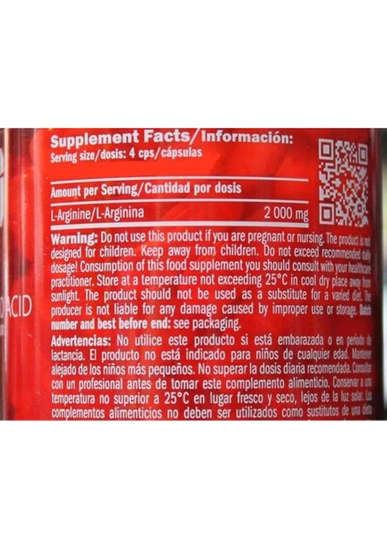 Arginine Arjinin / 120 Caps fiyatları