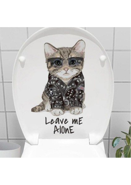 Klozet Etiketi Leave Me Alone Sticker