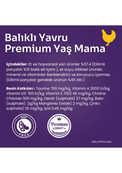 24 Adet x Spelly Premium Yetişkin Yaş Kedi Maması - Balık (85GR) modelleri