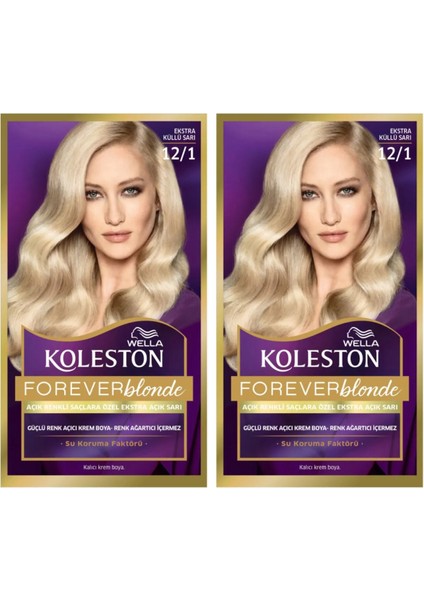 Koleston Koleston Kit Saç Boyası 12/1 Ekstra Küllü Sarı 2li Paket