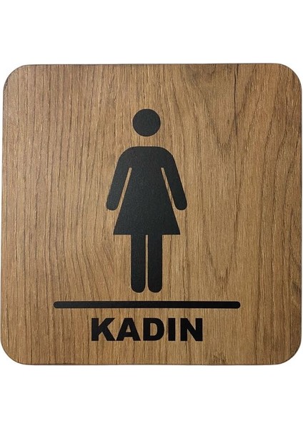 Ahşap Wc Tuvalet Tabelası