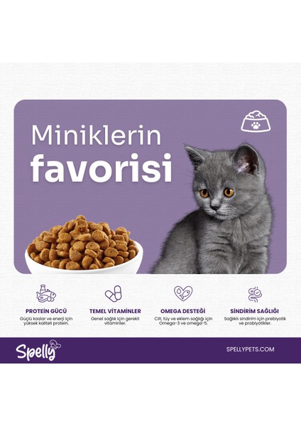 12 Adet x Spelly Premium Yavru Kedi Yaş Mama - Tavuk (85GR)