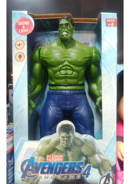 Işıklı Sesli 30 cm Yeşil Dev Hulk Oyuncak