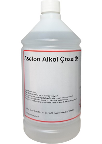 Aseton Alkol Çözeltisi 1 Litre
