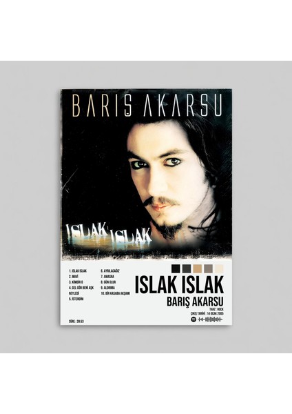 Barış Akarsu - Islak Islak Albüm / Tasarımlı Poster