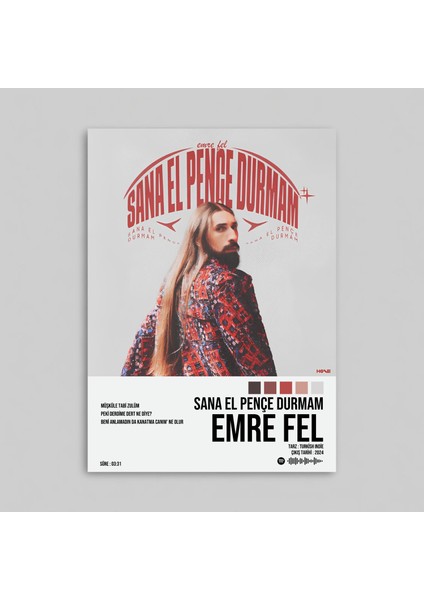 Emre Fel - Sana El Pençe Durmam / Tasarımlı Poster