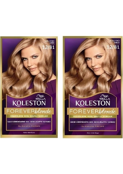 Koleston Kit Saç Boyası 12/81 Küllü Inci Sarısı 2li Paket