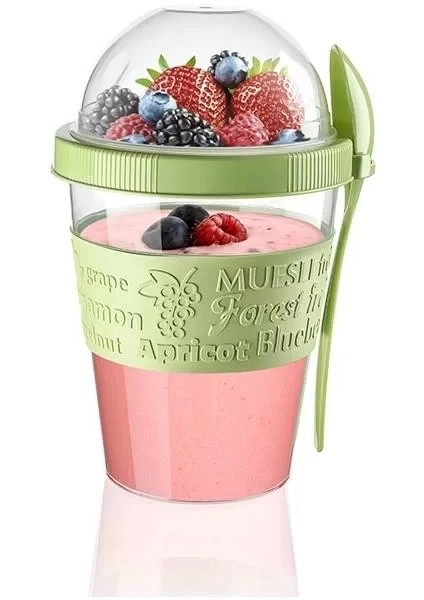 Meyve Hazneli - Kaşıklı Portatif Yoğurt Kabı fiyatları