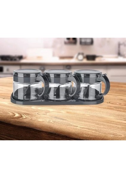 Baharat Seti 3 Adet Kaşıklı Standlı Cam Baharatlık fiyatları