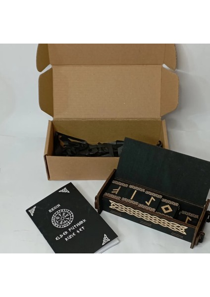 Rune Tahta Standlı Set