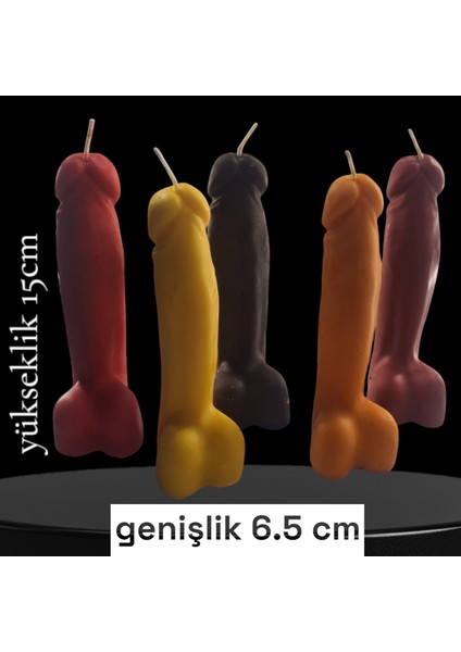 Dogal Dekoratif Kokulu Dik Modeli 5 Aded Soyawax Mum