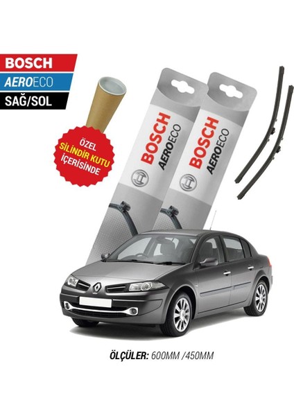 Renault Megane 2 2006 Silecek Takımı Bosch Aeroeco