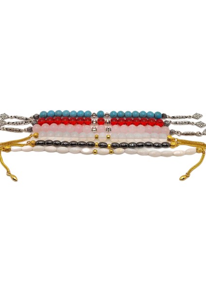 6'lı Özel Doğal Taş Zaza Tesbih Seti