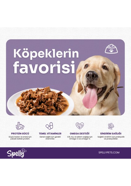12 Adet x Spelly Premium Yavru Köpek Konserve - Kuzu (400GR)
