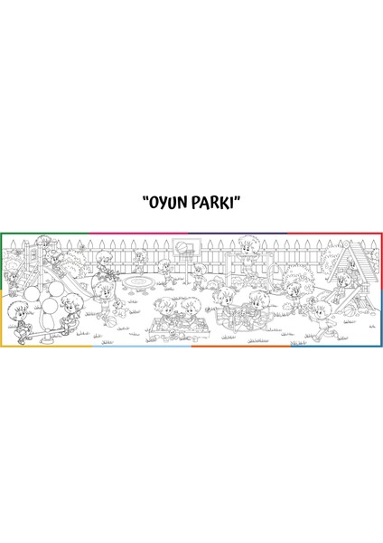 Statik Kağıt Doya Doya Boyama (Oyun Parkı) 60 cm x 200 cm 10