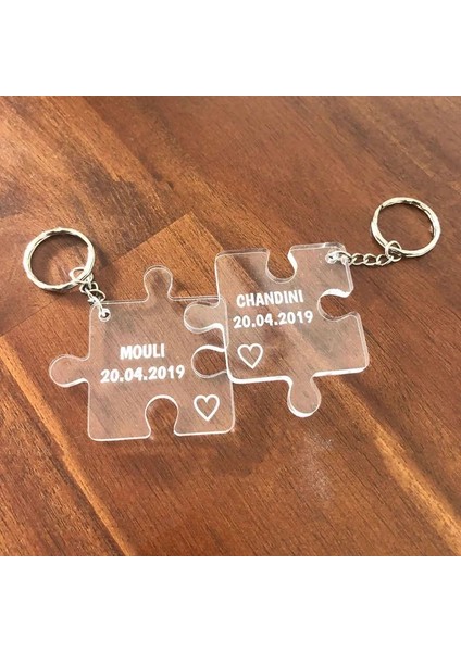 Sevgiliye Özel Puzzle Anahtarlık Takım modelleri