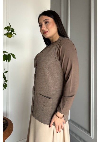 Kadın Akrilik Triko Yelek modelleri