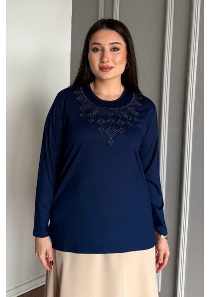 Kadın Taşlı Triko Bluz 08
