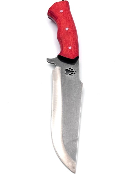Kamp Outdoor Patili Avcı 30,5 cm Hediye Deri Kılıflı Paslanmaz Çelik