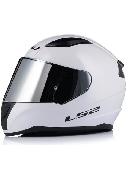 Rapıd 2 Beyaz Kapalı Motosiklet Kaskı Gri Camlı