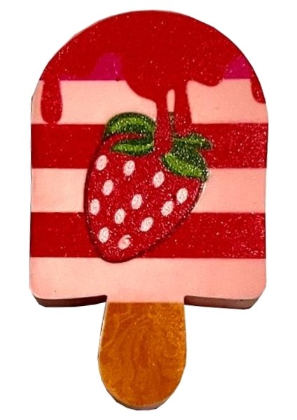 Ice Cream Konsept – Desenli Dondurma Şekilli Silgi - 1 Adet