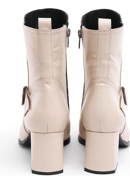 Klasik Hakiki Deri Tokalı Topuklu Kadın Bot fırsatları