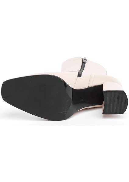 Klasik Hakiki Deri Tokalı Topuklu Kadın Bot indirimleri