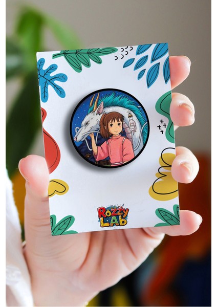 Ghibli Haku Pin - Rozet - Ahşap - Broş - Yaka Çanta Aksesuar